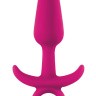 Ярко-розовая анальная пробка с держателем INYA Prince Medium - 13 см. купить в секс шопе