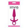 Ярко-розовая анальная пробка с держателем INYA Prince Medium - 13 см. купить в секс шопе