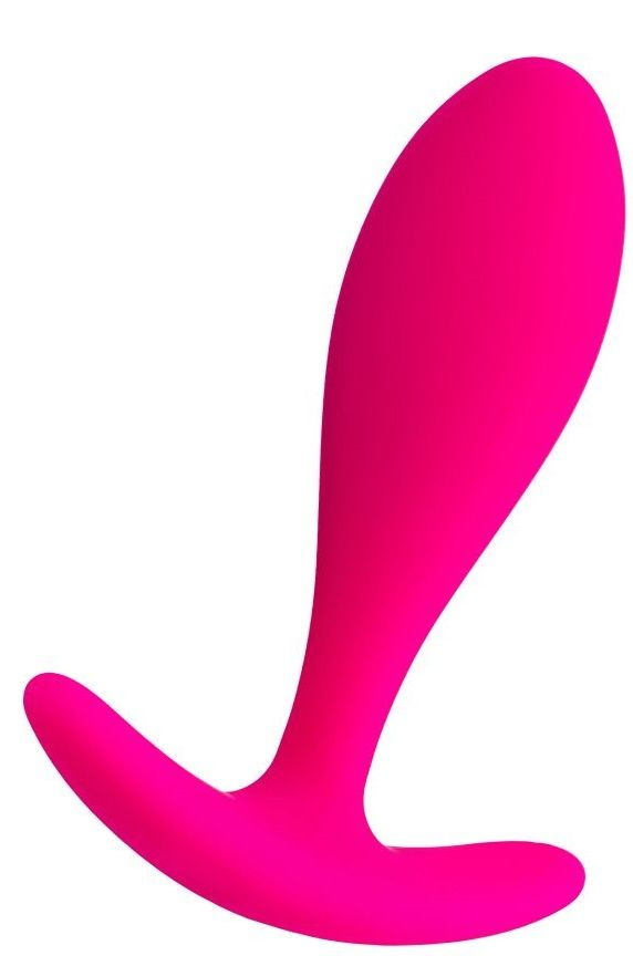 Ярко-розовая удлиненная анальная втулка  - 7,2 см. купить в секс шопе