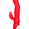Красный вибратор Redli с двигающейся головкой - 21 см. купить в секс шопе