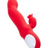 Красный вибратор Redli с двигающейся головкой - 21 см. купить в секс шопе