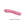 Нежно-розовый вибромассажер Ira с увеличенной загнутой головкой - 15 см. купить в секс шопе