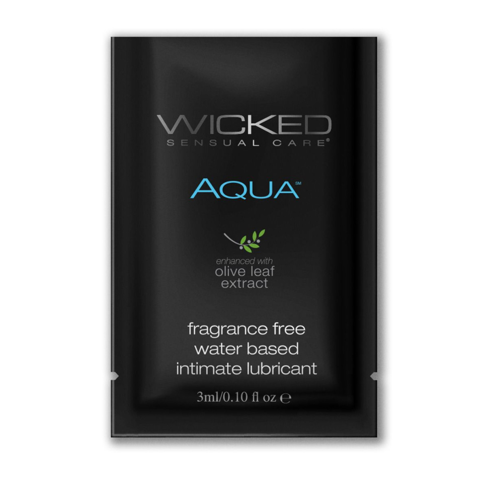 Легкий лубрикант на водной основе с алое Wicked Aqua - 3 мл. купить в секс шопе