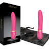 Розовый рельефный вибратор из силикона купить в секс шопе