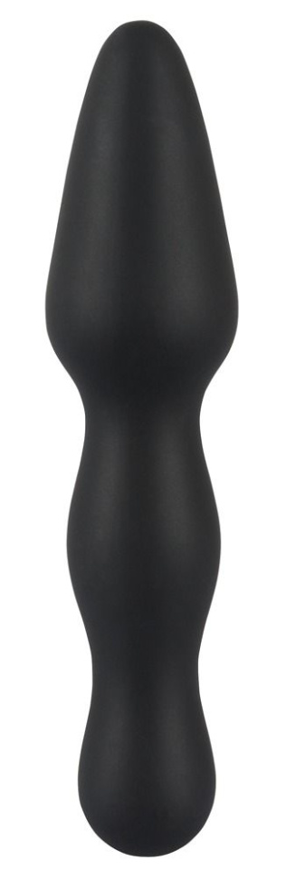 Чёрный анальный стимулятор из силикона - 17,3 см. купить в секс шопе
