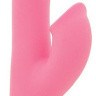 Розовый вибратор с клиторальным стимулятором и нагревом HEATING SNAIL TRAIL - 24 см. купить в секс шопе