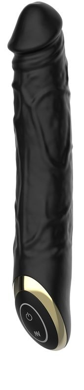 Черный вибратор-реалистик Terry - 21,6 см. купить в секс шопе