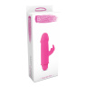 Розовый вибратор с зайчиком у основания RABBIT CRAZY HARE - 15,5 см. купить в секс шопе