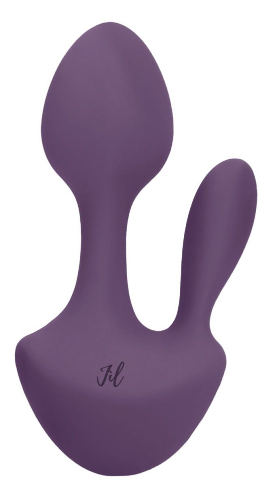 Фиолетовый анально-вагинальный вибратор Sofia - 13 см. купить в секс шопе