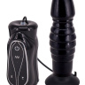 Чёрный анальный вибратор на присоске Pleasure Thrust - 14 см. купить в секс шопе