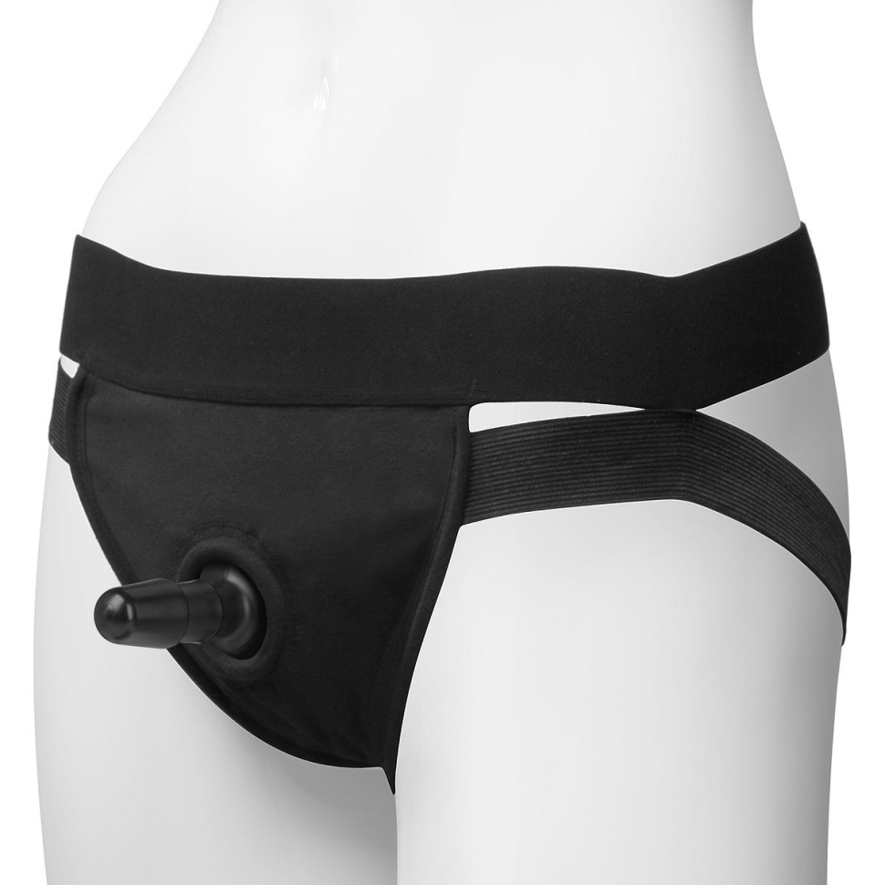 Трусики с плугом Vac-U-Lock Panty Harness with Plug Dual Strap - L/XL купить в секс шопе