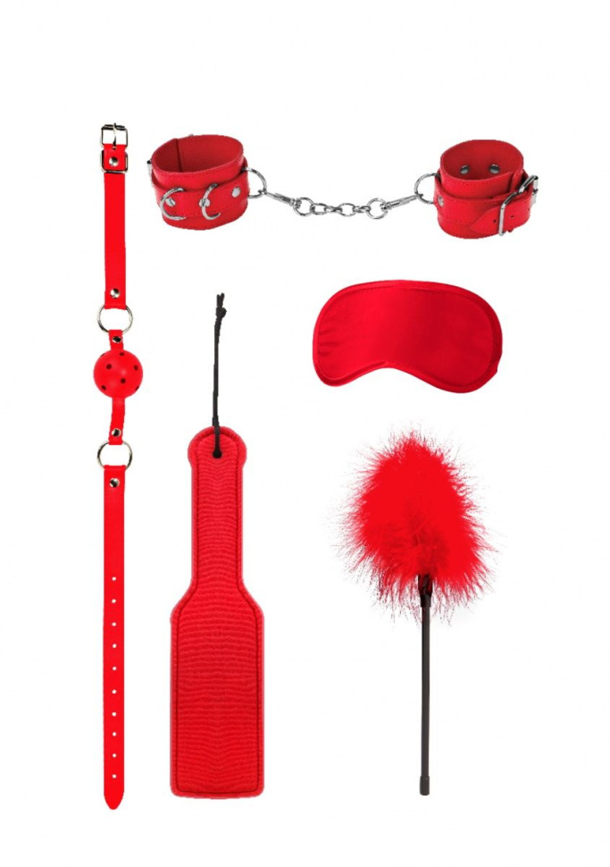 Красный игровой набор БДСМ Introductory Bondage Kit №4 купить в секс шопе
