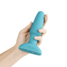 Голубая вибропробка с ротацией шариков RIMMING REMOTE CONTROL PLUG TEAL - 15,2 см. купить в секс шопе