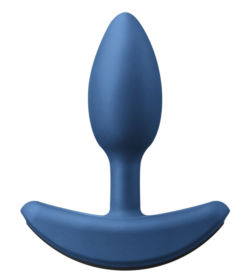 Средняя голубая анальная вибропробка Heavyweight Plug Medium - 12 см. купить в секс шопе