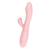 Нежно-розовый перезаряжаемый вибратор Snappy с клиторальным отростком - 19,5 см. купить в секс шопе