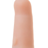 Женский страпон с вагинальной пробкой из неоскина - 18 см. купить в секс шопе