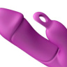 Фиолетовый вибратор Ares с клиторальным отростком - 19,8 см. купить в секс шопе