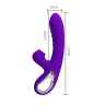 Фиолетовый вибратор Jersey с вакуумной стимуляцией - 21,8 см. купить в секс шопе