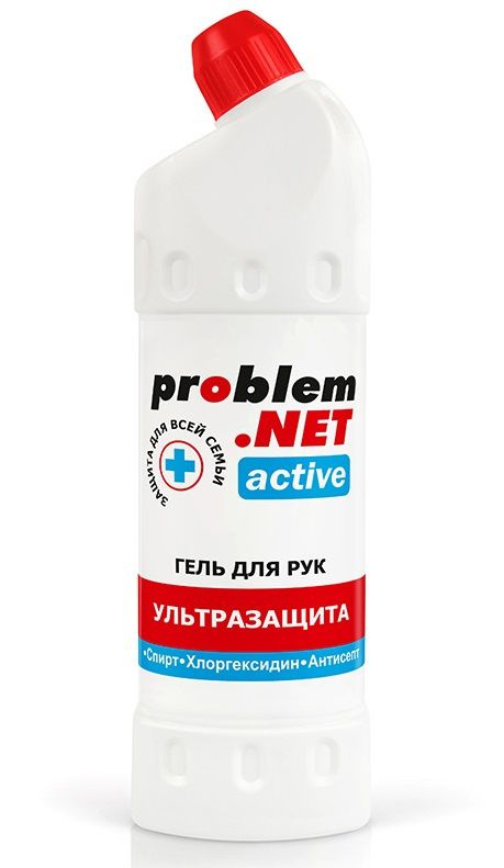 Обеззараживающий гель для рук Problem.net Active - 1000 мл. купить в секс шопе