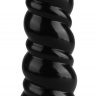 Черная витая анальная втулка - 25 см. купить в секс шопе