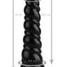 Черная витая анальная втулка - 25 см. купить в секс шопе
