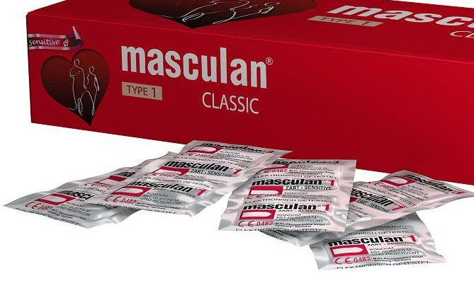 Розовый презерватив Masculan Classic Sensitive - 1 шт. купить в секс шопе