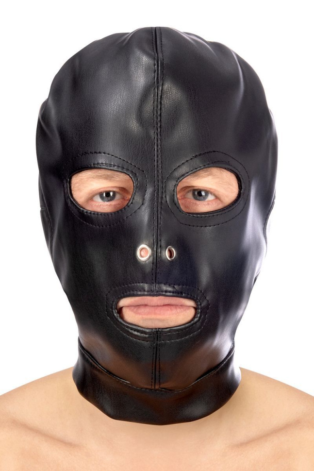 Маска-шлем с прорезями для глаз и рта купить в секс шопе