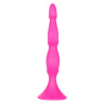 Розовая анальная елочка Silicone Triple Probe - 14,5 см. купить в секс шопе