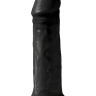 Черный фаллоимитатор на присоске 11  Cocks - 28 см.  купить в секс шопе