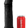 Черный фаллоимитатор на присоске 11  Cocks - 28 см.  купить в секс шопе
