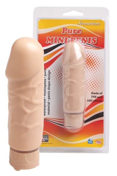 Мини-вибратор телесного цвета - 10,5 см. купить в секс шопе