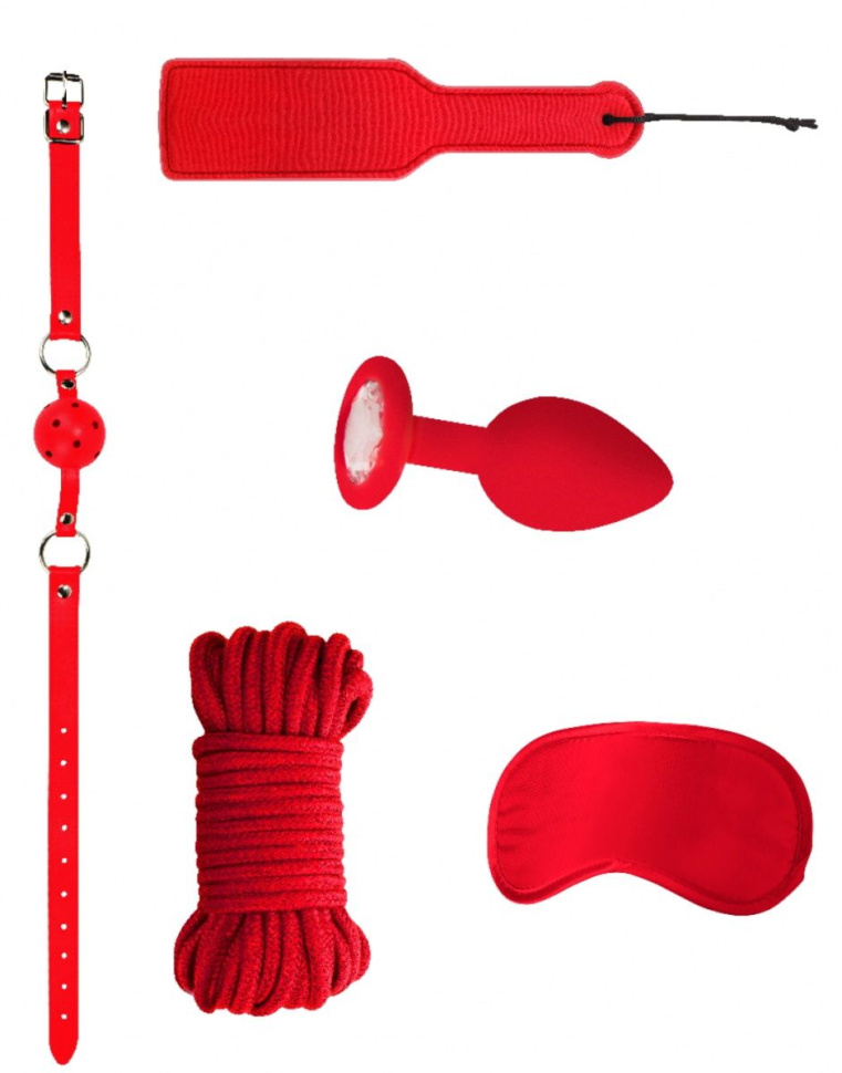 Красный игровой набор Introductory Bondage Kit №5 купить в секс шопе