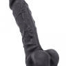 Черный реалистичный фаллоимитатор Pink Vibe - 19,5 см. купить в секс шопе