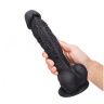 Черный реалистичный фаллоимитатор Pink Vibe - 19,5 см. купить в секс шопе