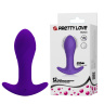 Фиолетовая анальная втулка с вибрацией - 10,5 см. купить в секс шопе