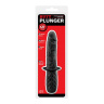 Черный анальный фаллоимитатор BUTT PLUNGER с ручкой-ограничителем купить в секс шопе