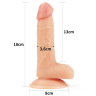 Телесный фаллоимитатор 7  The Ultra Soft Dude - 18 см. купить в секс шопе