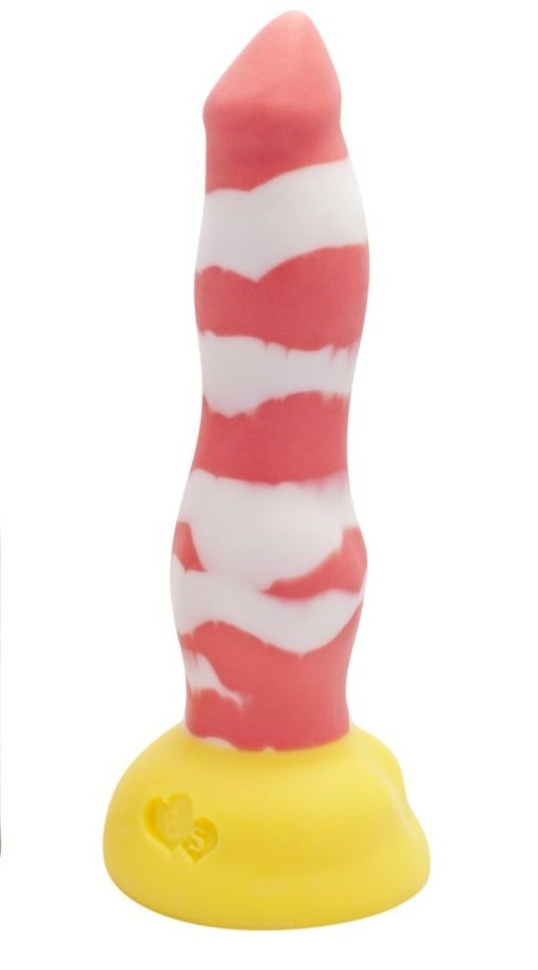 Красно-белый фаллоимитатор  Лис Medium  - 24 см. купить в секс шопе