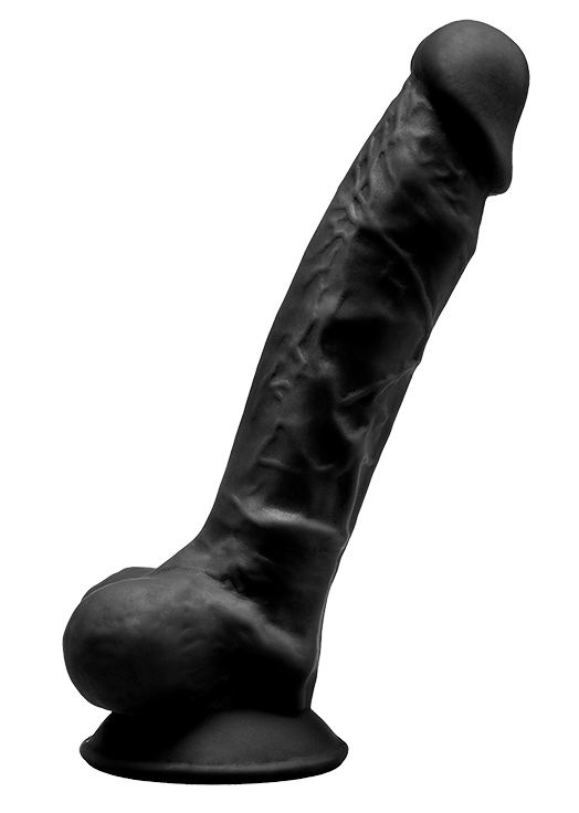 Черный фаллоимитатор на присоске MODEL 1 - 17,5 см. купить в секс шопе