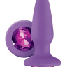 Фиолетовая анальная пробка с фиолетовым кристаллом Glams Purple Gem - 10,4 см. купить в секс шопе