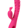 Розовый вибромассажер SMON №1 с бугорками - 21,5 см. купить в секс шопе