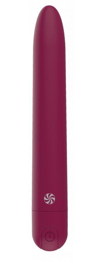 Бордовый перезаряжаемый вибратор Haze - 18 см. купить в секс шопе