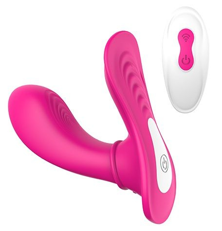 Ярко-розовый клиторальный стимулятор REMOTE PANTY G купить в секс шопе
