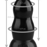 Черная гладкая анальная втулка - 15,5 см. купить в секс шопе