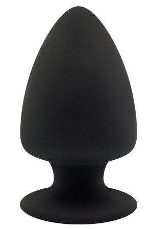 Черная анальная пробка PREMIUM SILICONE PLUG S - 9 см.  купить в секс шопе