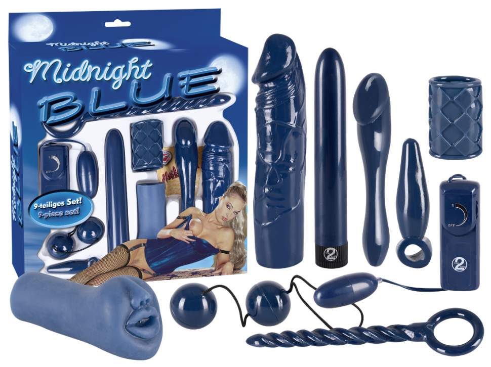 Эротический набор Midnight Blue Set купить в секс шопе