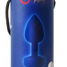 Маленькая синяя анальная пробка с вибрацией Fun Toys Gplug - 8 см. купить в секс шопе