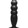 Чёрный анальный стимулятор Large Bubble Plug - 14,5 см. купить в секс шопе