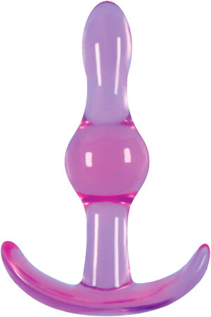 Фиолетовая анальная пробка Jelly Rancher T-Plug Wave - 9,7 см. купить в секс шопе