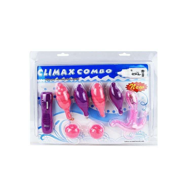 Вибронабор Climax Combo: вагинальные шарики, 5 стимуляторов и пульт-контроллер купить в секс шопе